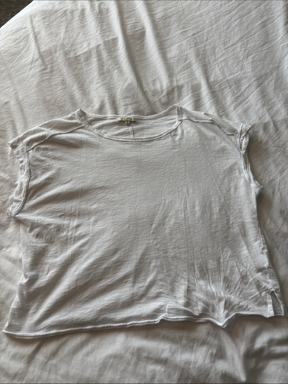 Z Supply Classic White Crop Tee